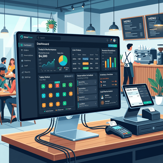 restaurant billing software dashboard